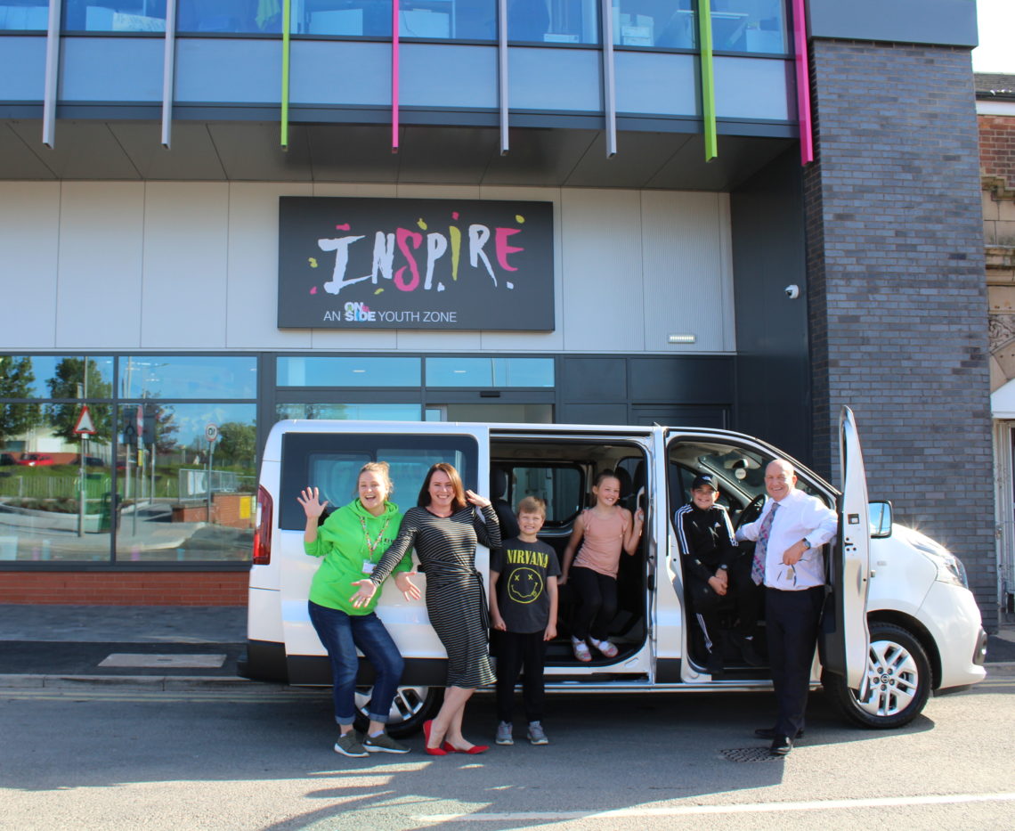 Inspire Youth Zone Minibus donated by Chorley Group